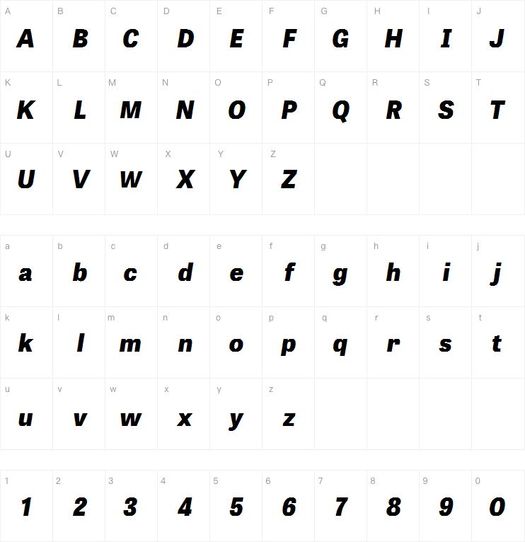 Tablet Gothic ExtraBold Oblique