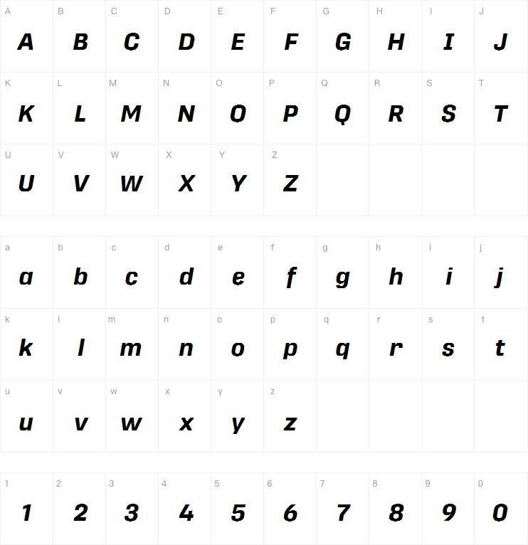 Protipo Wide Bold Italic