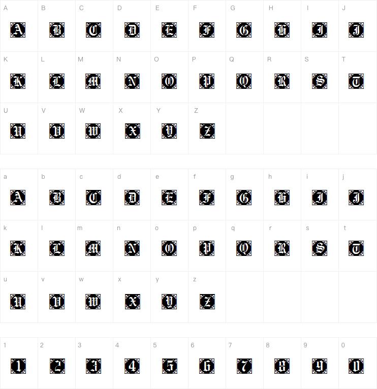 101! Antique Alpha字体
