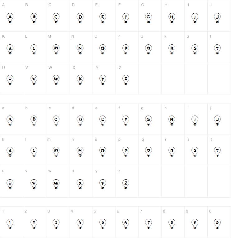 101! Bright Idea字体