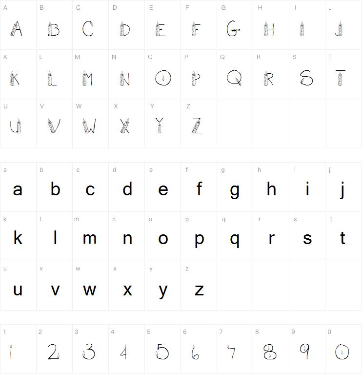 101! CandleZ字体