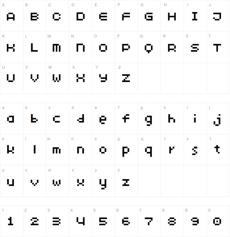 7px4bus字体