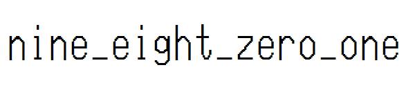nine_eight_zero_one字体