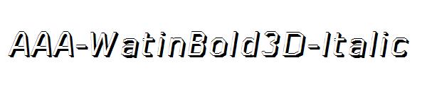 AAA-WatinBold3D-Italic