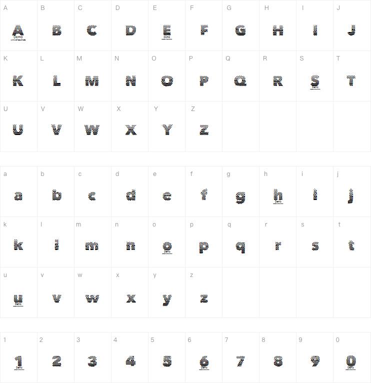 aa Halftone Demo字体