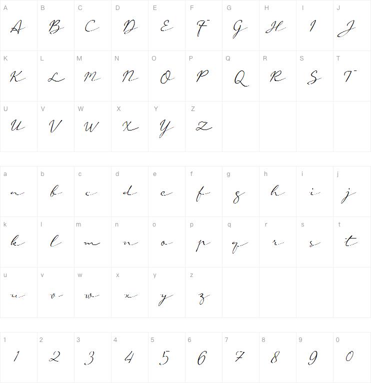 a Auto Signature字体