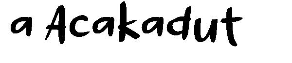 a Acakadut字体