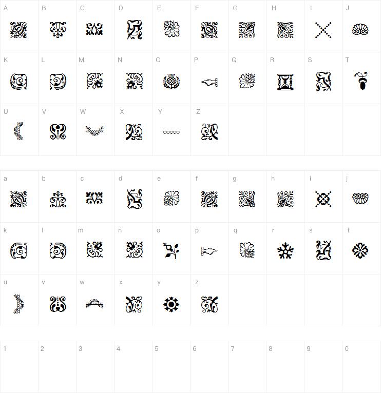 A Caslon Ornaments Modified字体