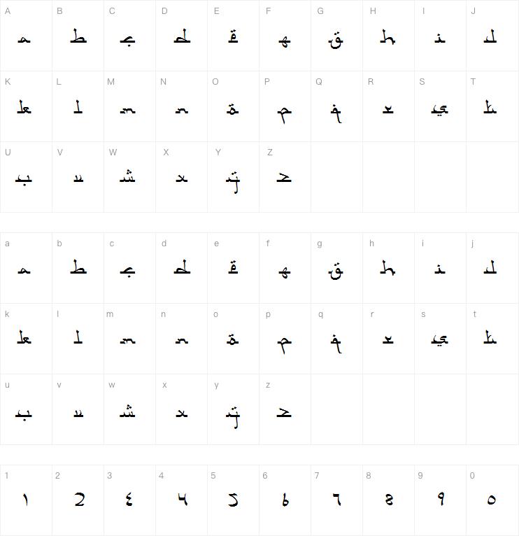 Aceh Darusalam字体