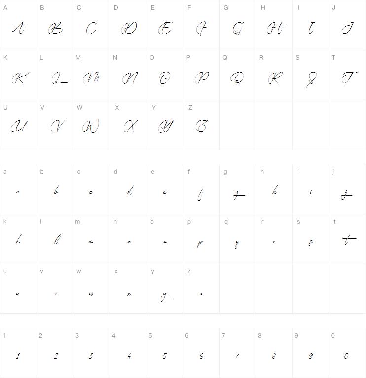 Adelinetha Charlote字体