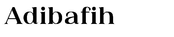 Adibafih字体