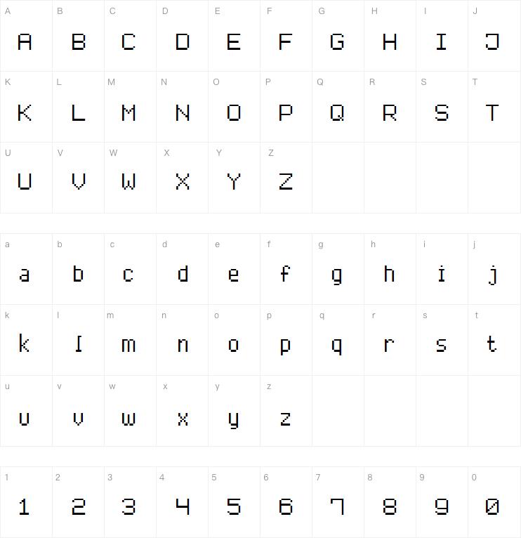 Advanced Pixel-7字体