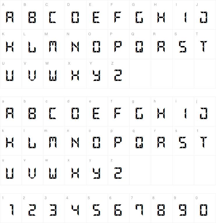 Advanced Pixel LCD-7字体