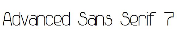 Advanced Sans Serif 7字体