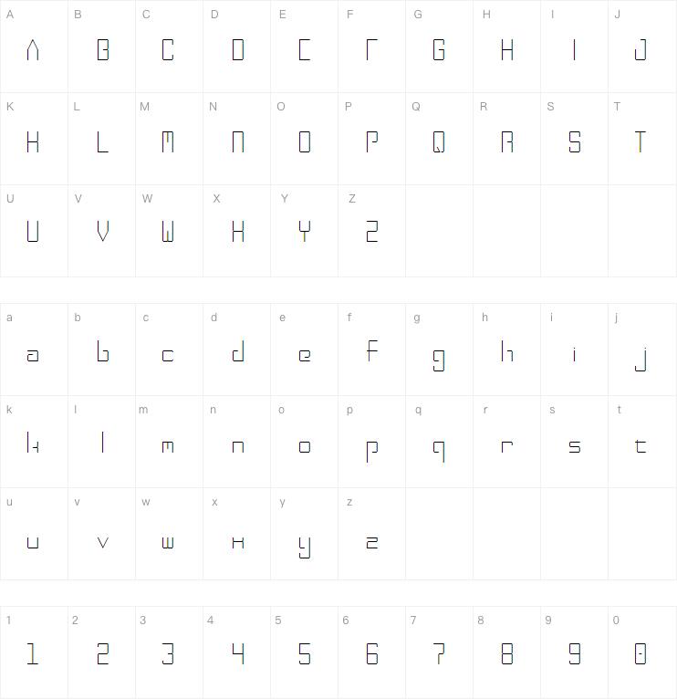 Aegris Outline字体