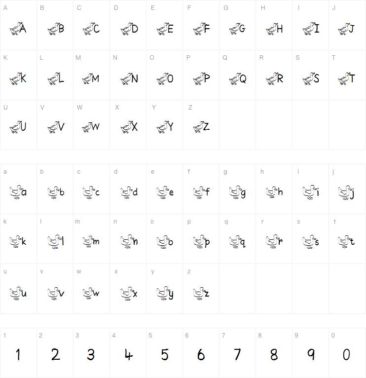 AEZ ducks字体