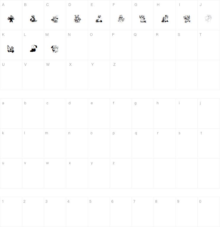 AEZ holiday bears字体