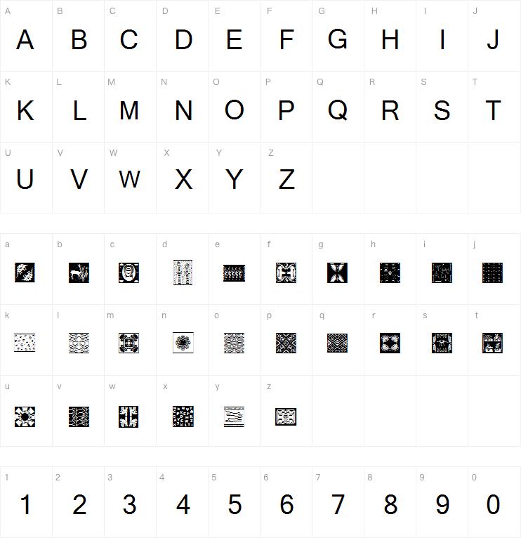 AfricanPattern字体