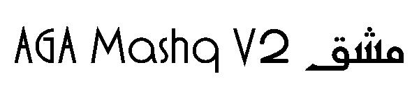 AGA Mashq V2 مشق字体