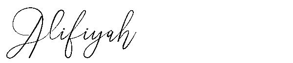 Alifiyah字体
