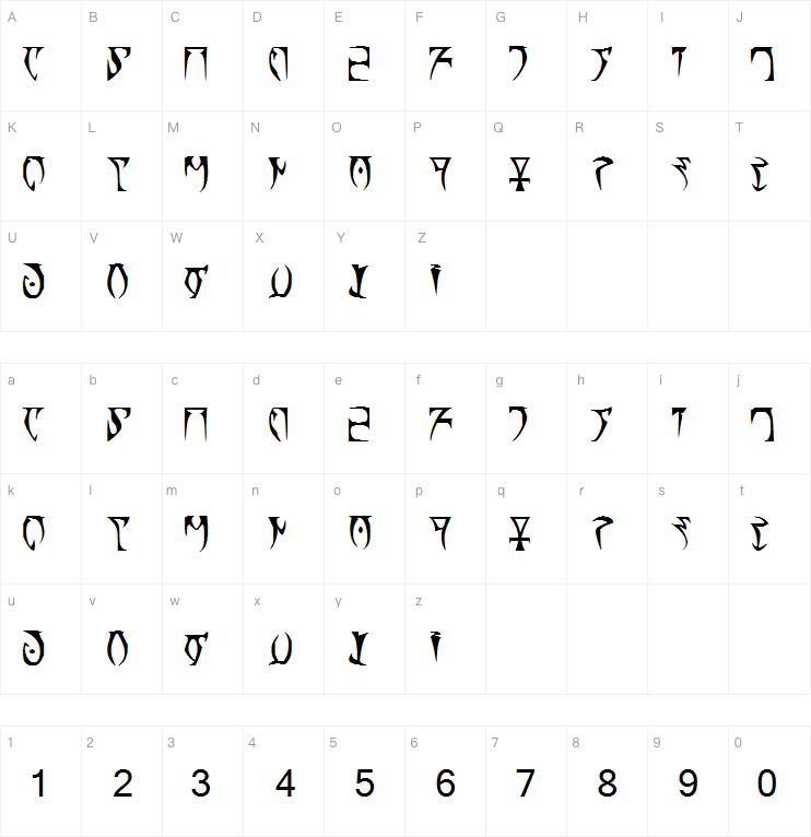 Alli’s Daedric字体