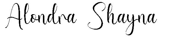Alondra Shayna字体