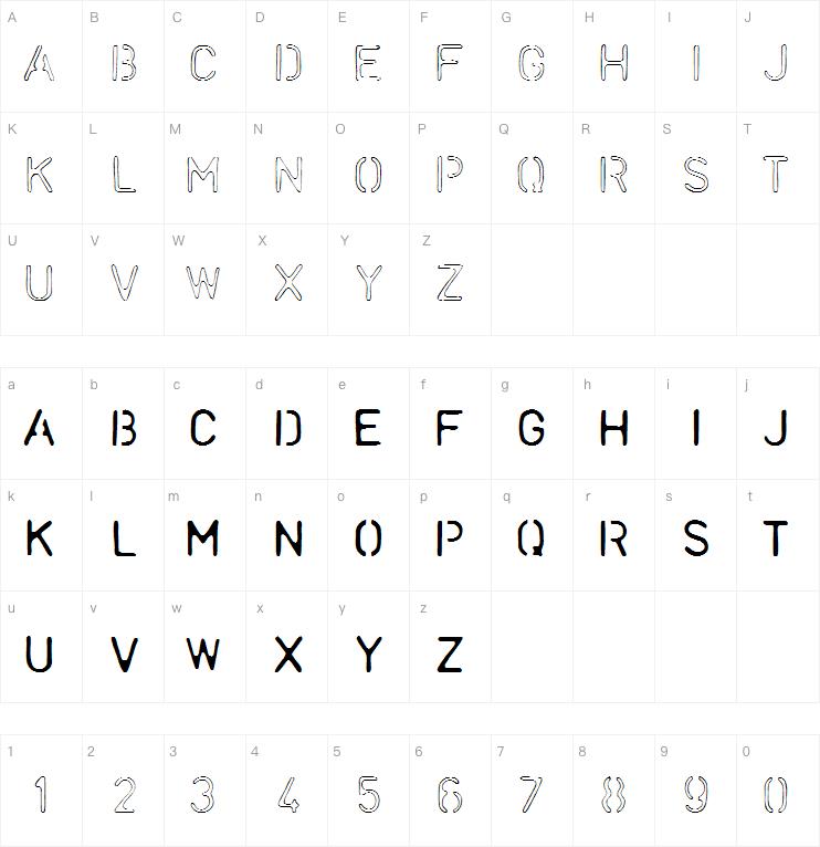Alphabet Ruller字体