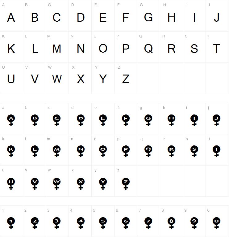 AlphaShapes female字体