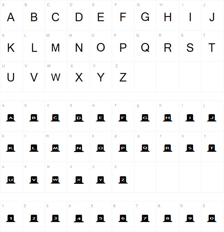 AlphaShapes gravestones字体
