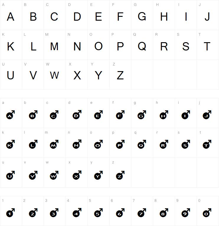 AlphaShapes male字体