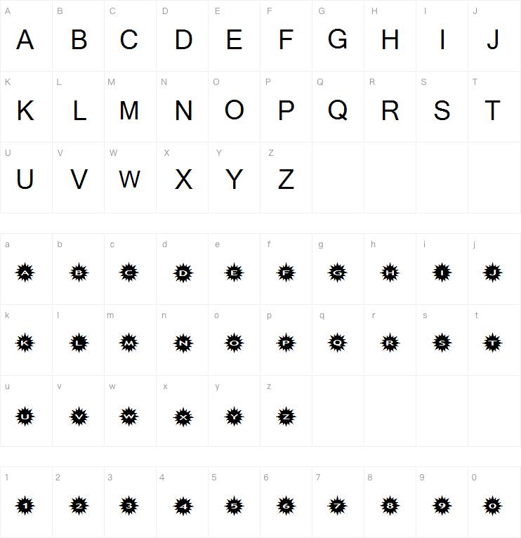 AlphaShapes sunshine字体