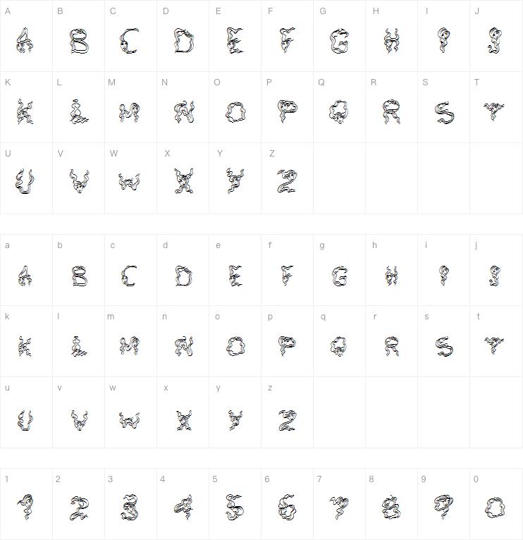 AlphaWomanHair字体