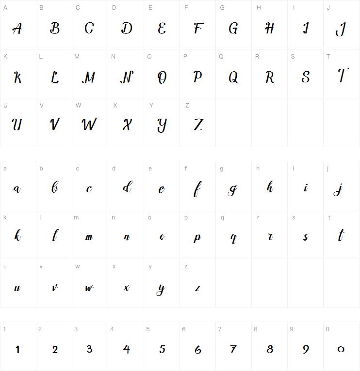 Amandella Script字体