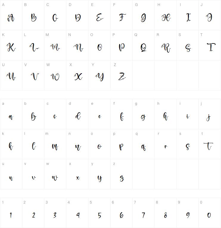 Amselia Parselia字体