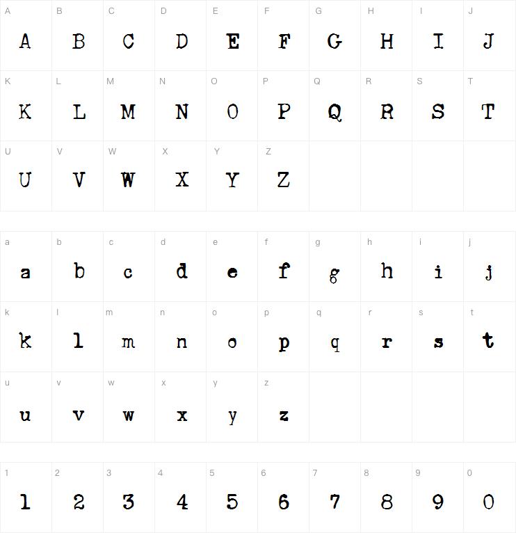 Ana's Rusty Typewriter字体