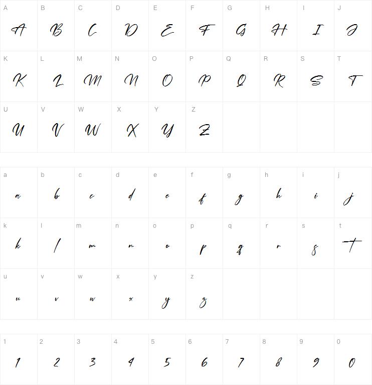 Andalusia Signature字体