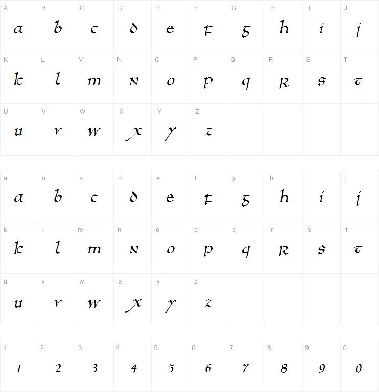 Anglosax Oblique字体