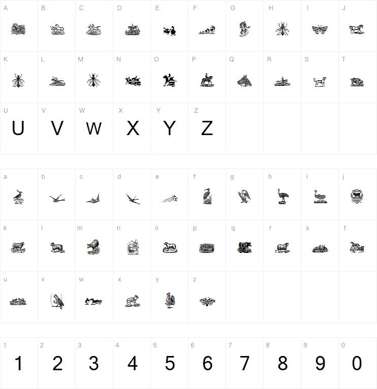 Animals Old Cuts Two字体