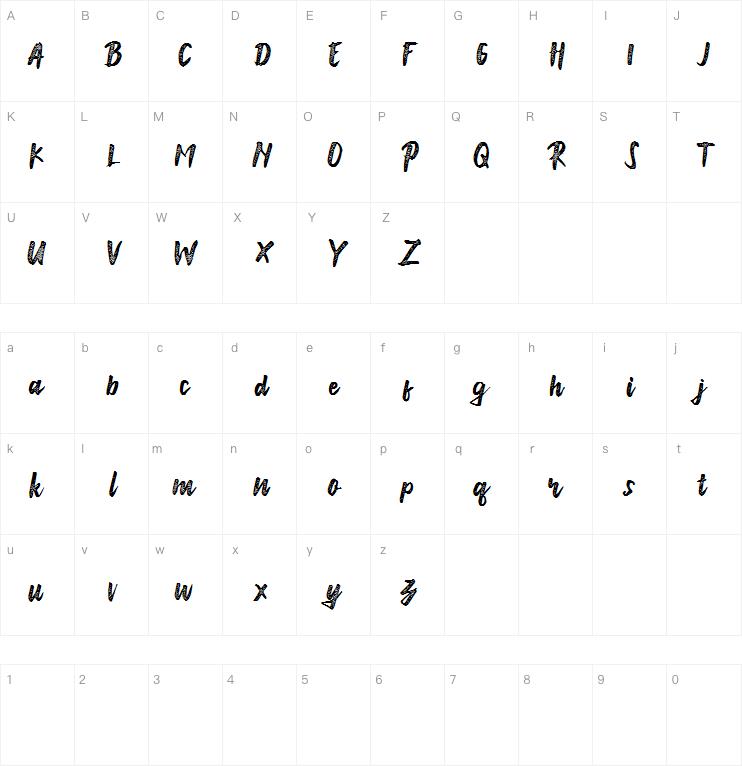 Anonim Rough Script字体