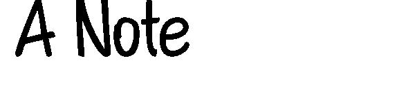 A Note字体