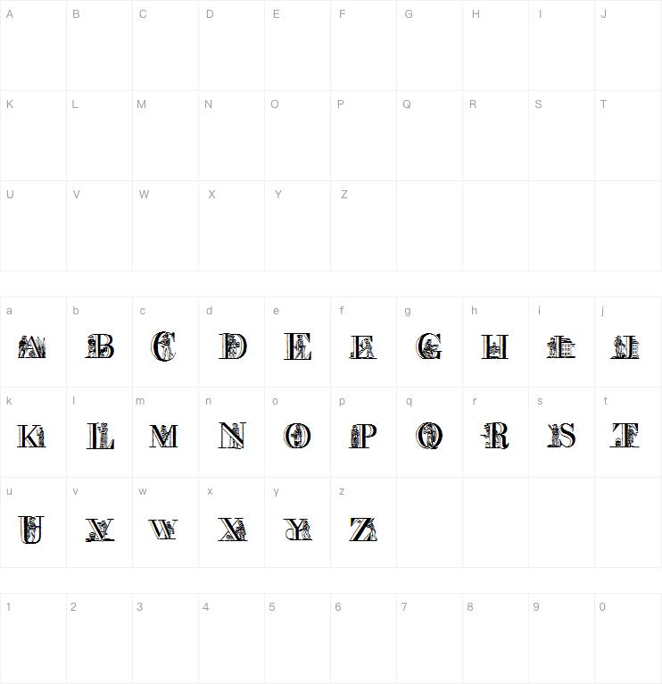 a picture alphabet字体