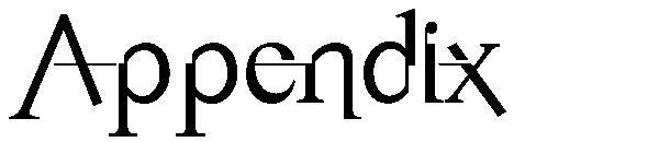 Appendix字体