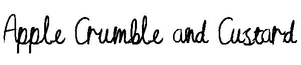 Apple Crumble and Custard