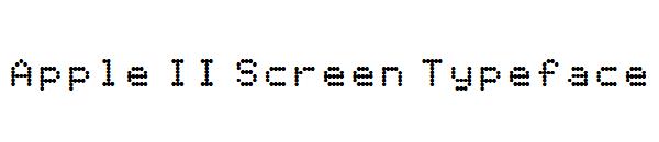 Apple II Screen Typeface字体