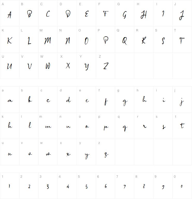 a Arrange Signature字体