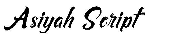Asiyah Script字体