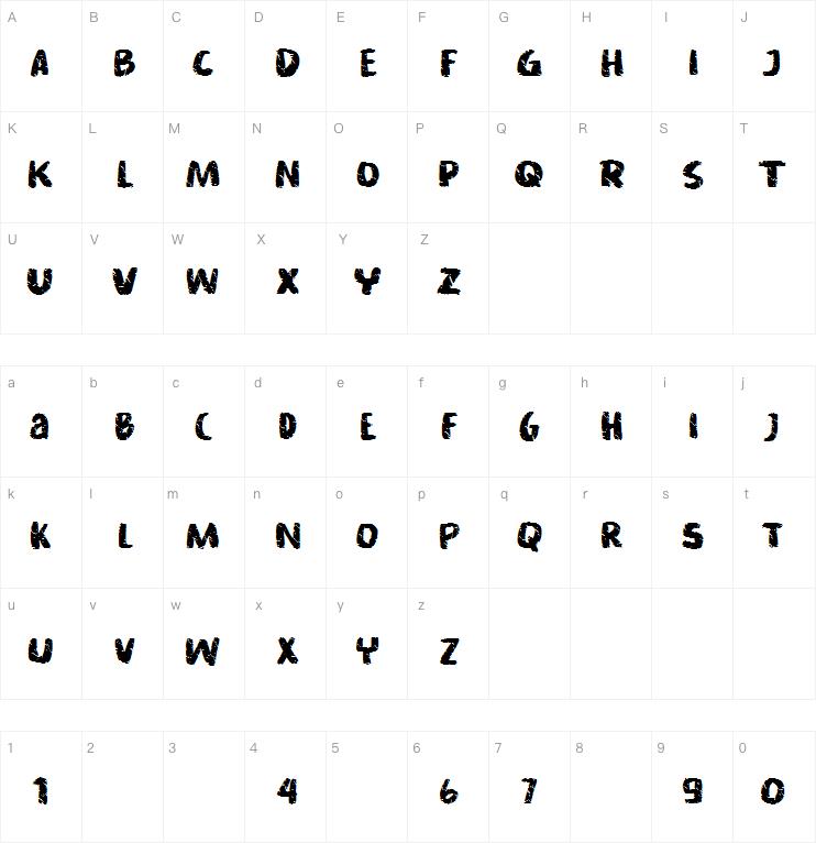 Asphalt crack字体