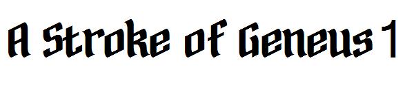 A Stroke of Geneus1字体