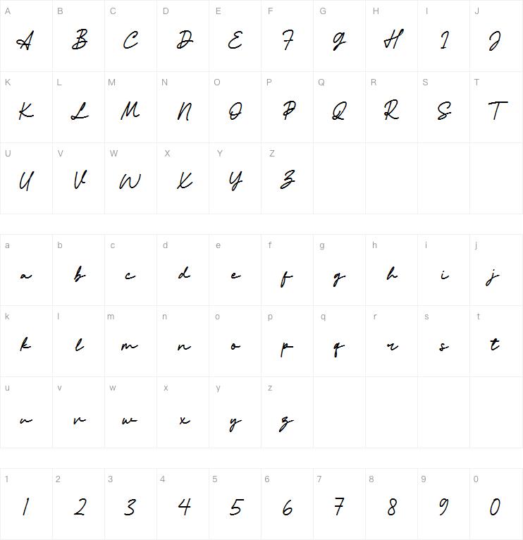 Athena Signature字体