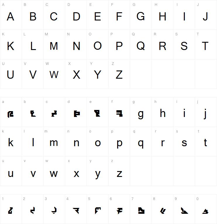 AVIAN/MYRMICAT numerals字体